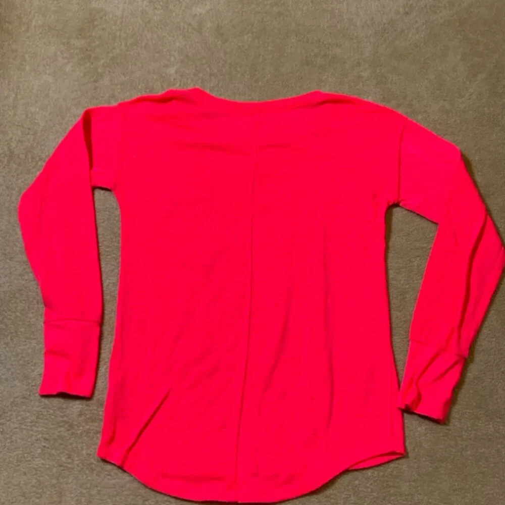 Justice Girls 8 Neon Pink Gold Knit Long Sleeve Metallic You + Me = Awesome‎ Top